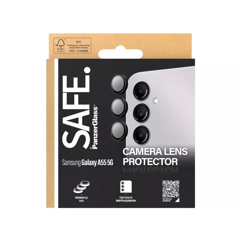 PanzerGlass SAFE. by ® kameros objektyvo apsauga juoda Samsung Galaxy A55 5G