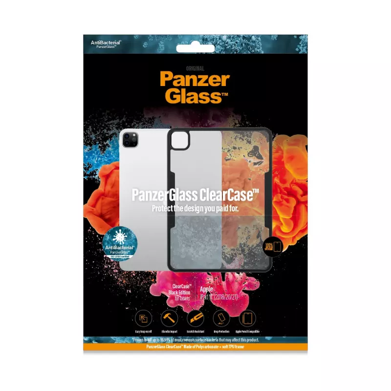 PanzerGlass® ClearCase™ iPad Pro 11″ (2018, 2020-2022) dėklas, juodas