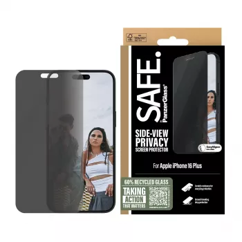 PanzerGlass SAFE. by ® Privatumo ekrano apsauga iPhone 16 Plus | 15 Plus | Ultra-Wide Fit