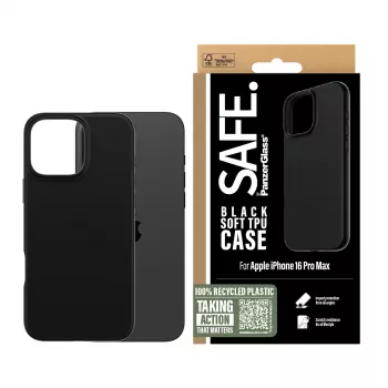 PanzerGlass SAFE. by ® TPU Dėklas Juodas iPhone 16 Pro Max