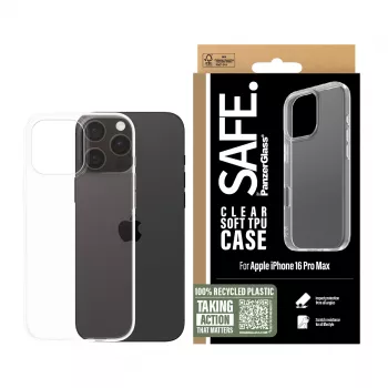 PanzerGlass SAFE. by ® TPU Dėklas Skaidrus iPhone 16 Pro Max
