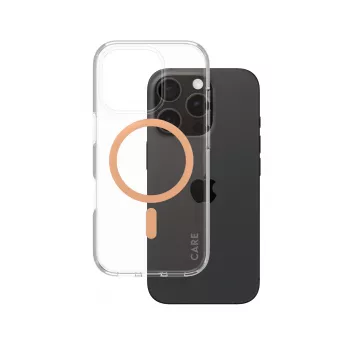 PanzerGlass CARE™ by ® Urban Combat dėklas permatomas su persikiniu MagSafe iPhone 16 Pro