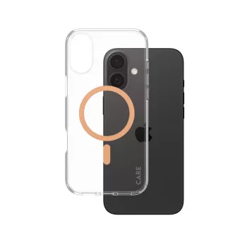 PanzerGlass CARE™ by ® Urban Combat Case Skaidrus su Persikiniu MagSafe iPhone 16 Plus