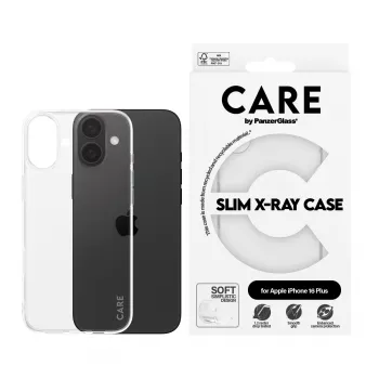 PanzerGlass CARE™ by ® X-Ray Case iPhone 16 Plus, permatas, Apple, Apple - iPhone 16 Plus, skaidrus