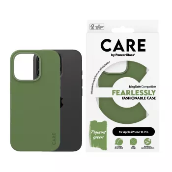PanzerGlass CARE by ® Fashionable Case Green w. MagSafe iPhone '24 6.3 colio Pro