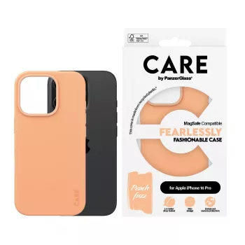 PanzerGlass CARE™ by ® Case Peachy su MagSafe iPhone 16 Pro, Dėklas, Apple, Apple - iPhone 16 Pro, Rožinė
