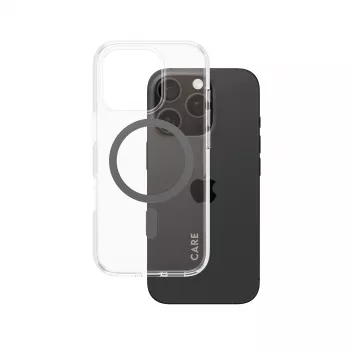 PanzerGlass CARE™ by ® Urban Combat Case Transparent w. Black MagSafe iPhone 16 Pro