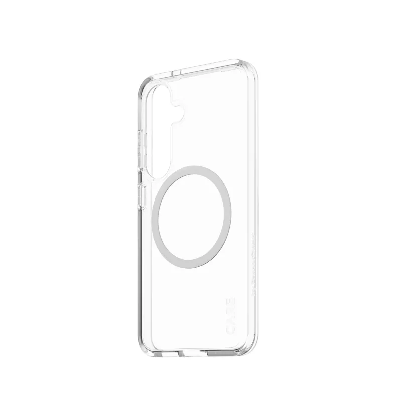 Dėklas PanzerGlass CARE by Flagship Case Transparent Urban Combat White, suderinamas su Samsung Galaxy S25, permatomas, atsparus smūgiams iki 4,8 m