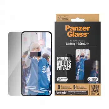 PanzerGlass® Privatumo ekrano apsauga, skirta Samsung Galaxy S24+ | Ultra-Wide Fit su EasyAligner