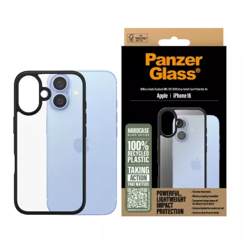 PanzerGlass ® HardCase Skaidrus iPhone 16, Dėklas, Apple, Apple - iPhone 16, Skaidrus