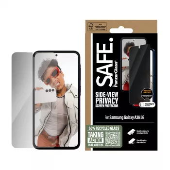 PanzerGlass SAFE. by ® privatumo ekrano apsauga Samsung Galaxy A36 5G | Ultra-Wide Fit su EasyAligner