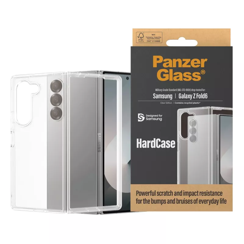 PanzerGlass® HardCase Transparent Samsung Galaxy Z Fold6, Dėklas, Samsung, Samsung - Galaxy Z Fold6, Skaidrus