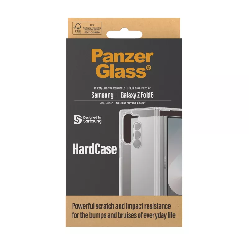 PanzerGlass® HardCase Transparent Samsung Galaxy Z Fold6, Dėklas, Samsung, Samsung - Galaxy Z Fold6, Skaidrus