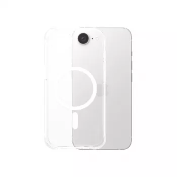 PanzerGlass CARE™ by ® Samba Dėklas Skaidrus su Baltu Rėmeliu, Qi suderinamas, iPhone 17e | 16e