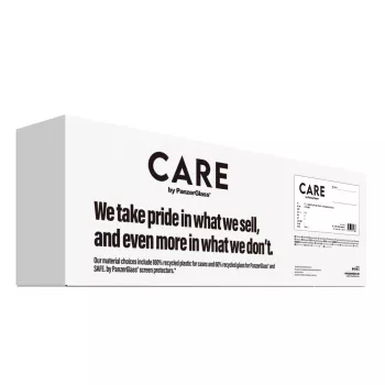 PanzerGlass CARE™ by ® Samba Dėklas Skaidrus su Baltu Rėmeliu, Qi suderinamas, iPhone 17e | 16e
