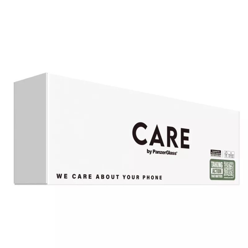 PanzerGlass CARE Fashionable Samba dėklas, skirtas „iPhone 16e“, su „MagSafe“ ir „Qi“ palaikymu, TPU, permatomas su balta