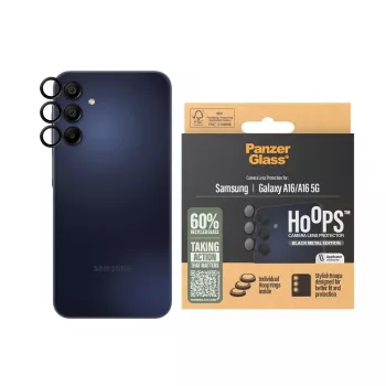 PanzerGlass® Hoops® fotoaparato lęšio apsauga juoda Samsung Galaxy A16 | A16 5G
