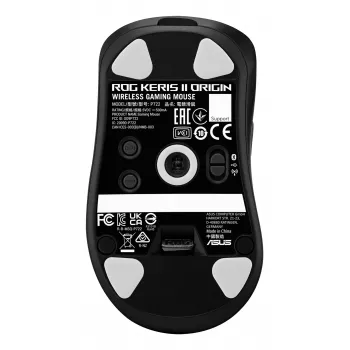 ASUS ROG Keris II Origin BLK pelė žaidimams, dešinei rankai, RF belaidis + Bluetooth + USB Type-A, optinė, 42000 DPI