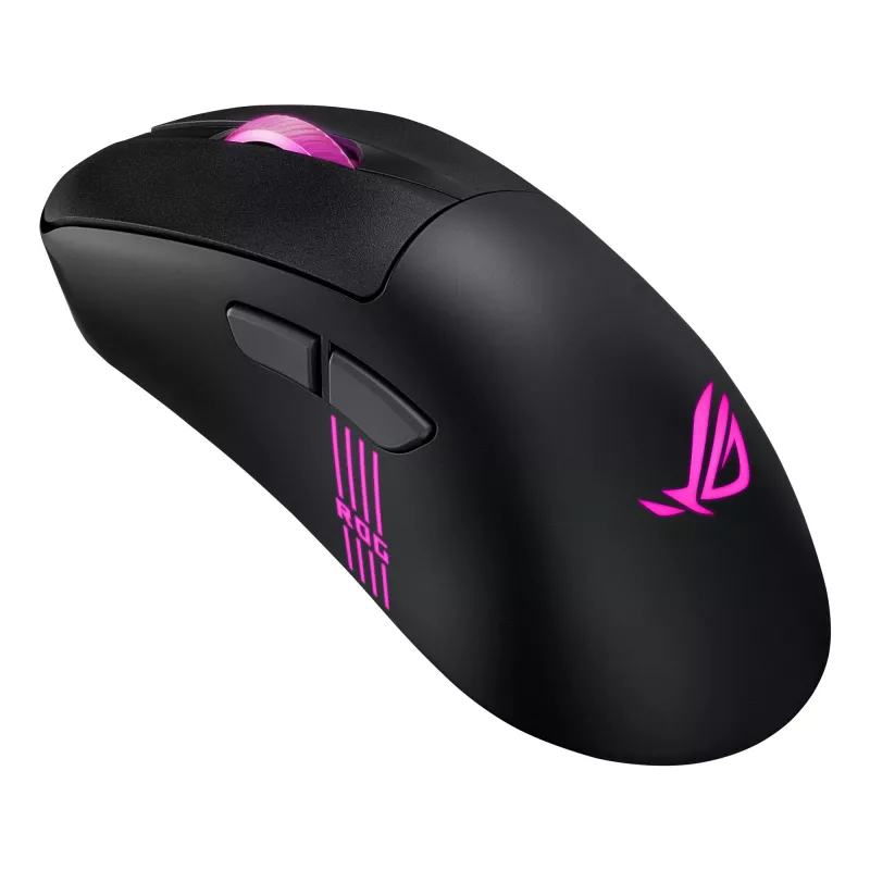 ASUS ROG Keris II Origin BLK pelė žaidimams, dešinei rankai, RF belaidis + Bluetooth + USB Type-A, optinė, 42000 DPI