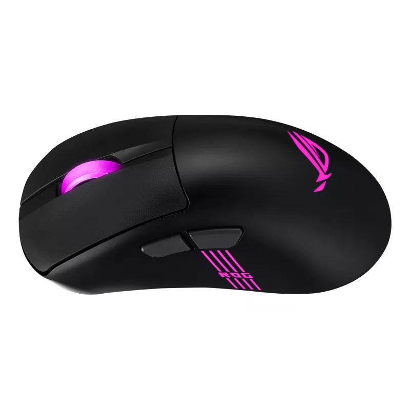 ASUS ROG Keris II Origin BLK pelė žaidimams, dešinei rankai, RF belaidis + Bluetooth + USB Type-A, optinė, 42000 DPI