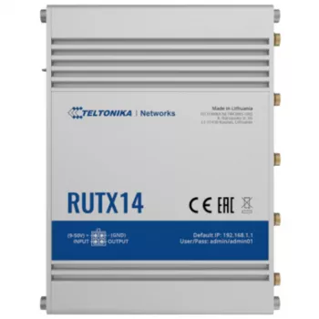 TELTONIKA RUTX14 4G LTE Cat12 Wi-Fi pramoninis maršrutizatorius