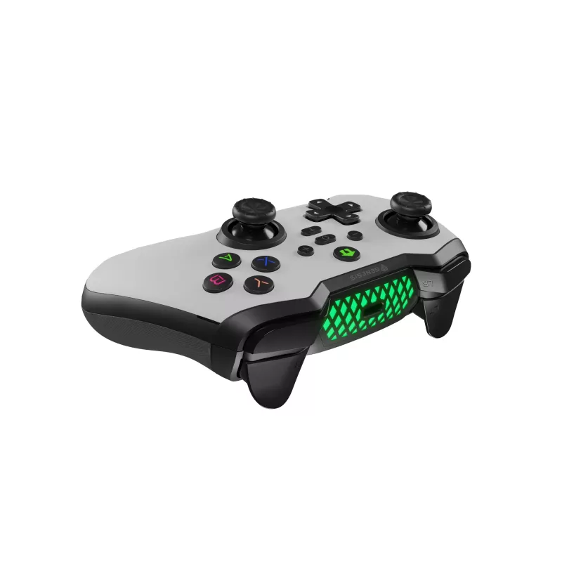 GENESIS Mangan 400 White Bluetooth žaidimų pultas Analoginis / Skaitmeninis Android, MAC, Nintendo Switch, PC, iOS