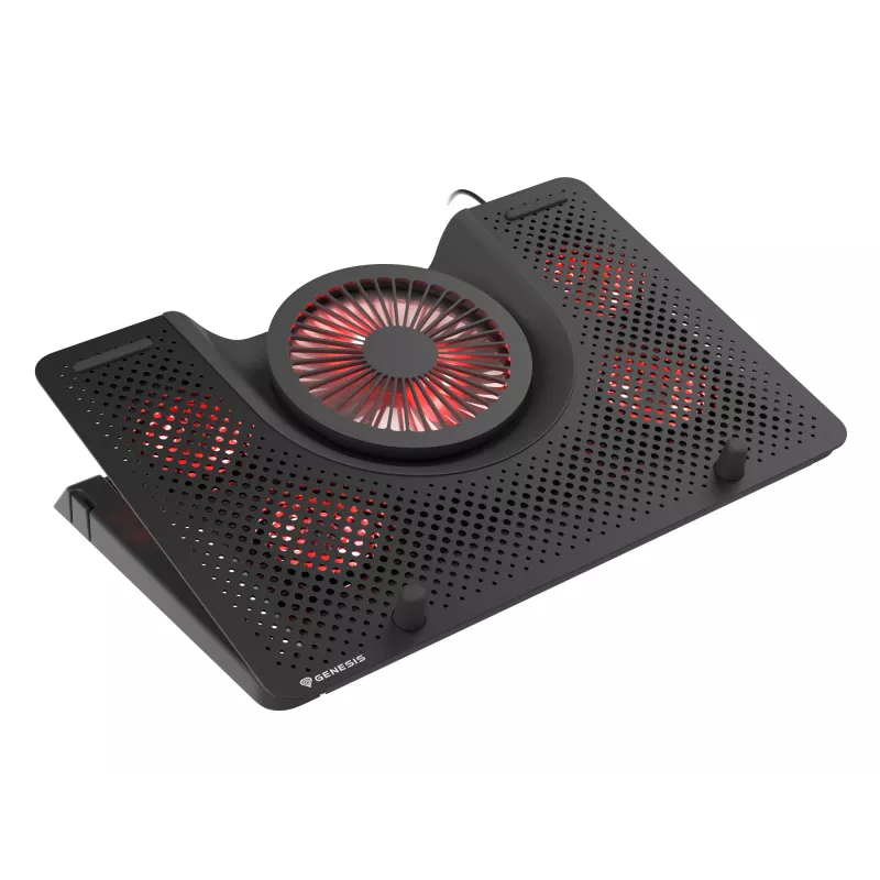 GENESIS Oxid 550 aušintuvas nešiojamam kompiuteriui 43,9 cm (17,3 colio) 2800 aps./min. Juodas