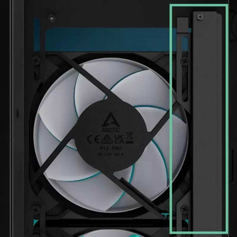 ARCTIC Xtender VG (balta) Premium E-ATX kompiuterio korpusas su vertikaliu GPU montavimu