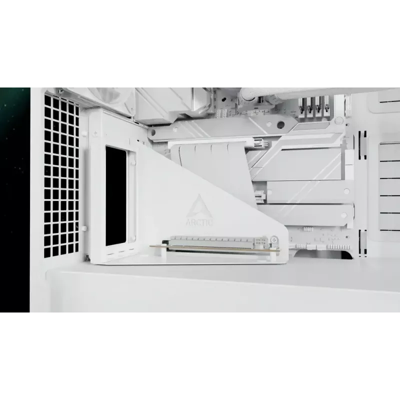 ARCTIC Xtender VG (balta) Premium E-ATX kompiuterio korpusas su vertikaliu GPU montavimu