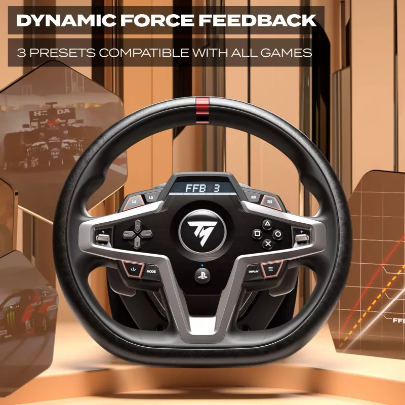 Thrustmaster T248 juodas lenktynių vairas su pedalais, PC, PlayStation 4, PlayStation 5