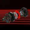 Thrustmaster T598 Black, Red USB vairas + pedalai Analogue / Digital PC, PlayStation 4, PlayStation 5