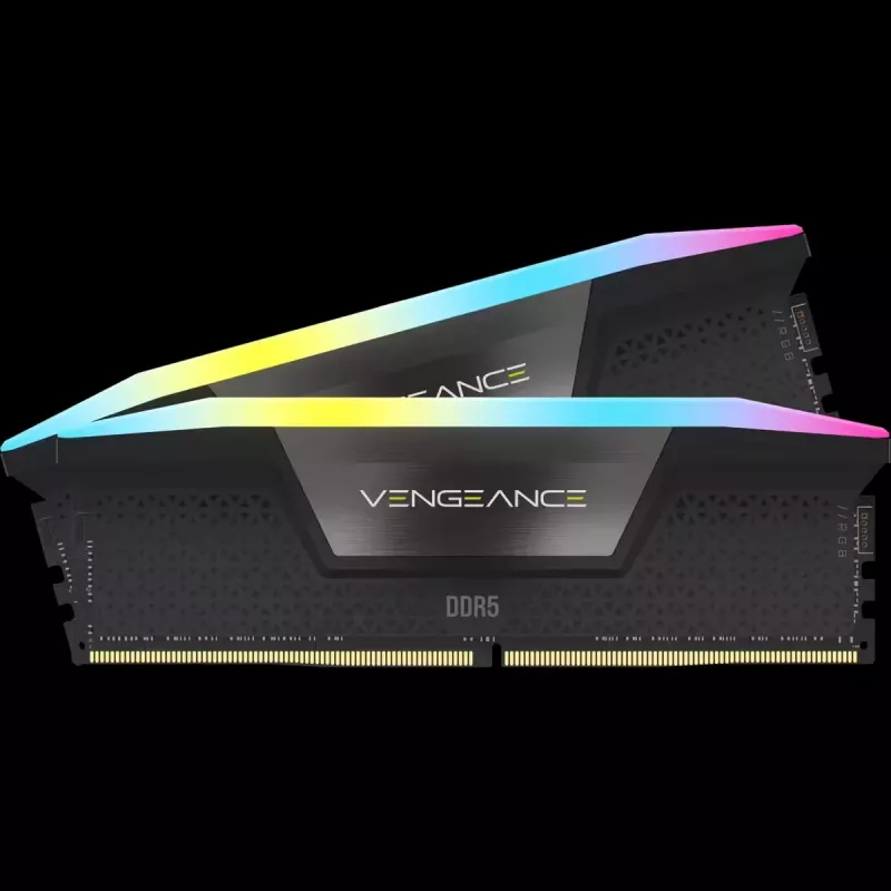 CORSAIR Vengeance RGB 32 GB (2x16 GB) DDR5 6400 MHz CL36 atminties rinkinys - juodas