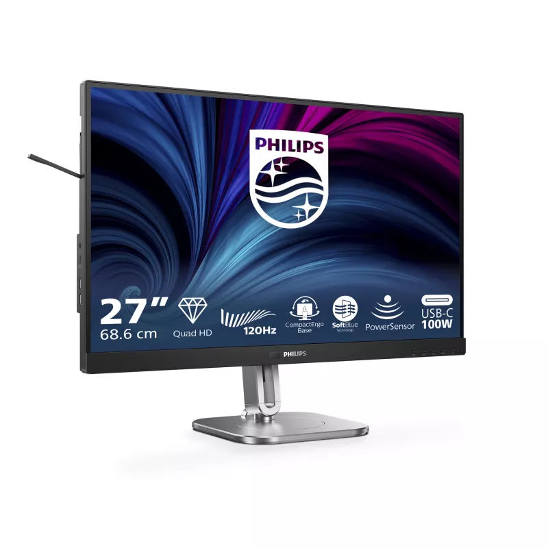 Philips 27B2U4601/00 monitorius 68,6 cm (27 colių) 2560 x 1440 pikselių Quad HD LCD pilkas