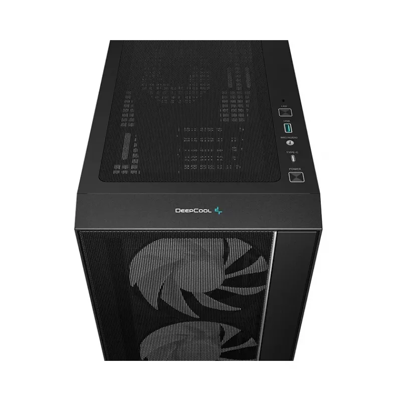 Korpusas DeepCool MATREXX 55 MESH V4 C Midi Tower Juodas — ATX, grūdintas stiklas, priekinis tinklelis, USB-C