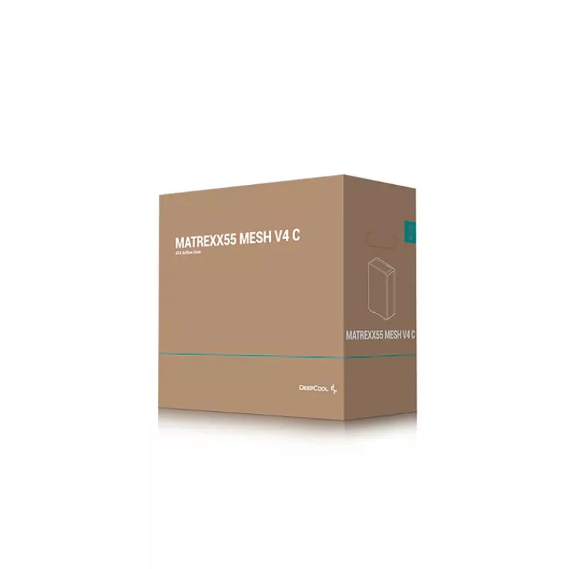 Korpusas DeepCool MATREXX 55 MESH V4 C Midi Tower Juodas — ATX, grūdintas stiklas, priekinis tinklelis, USB-C