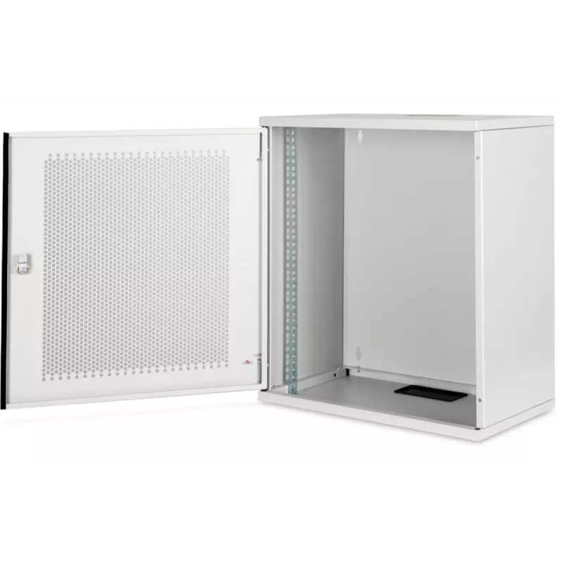 DIGITUS 12U sieninis montavimo spintelė, SOHO, nesurinkta 595x540x400 mm, perforuotos priekinės durelės, pilka