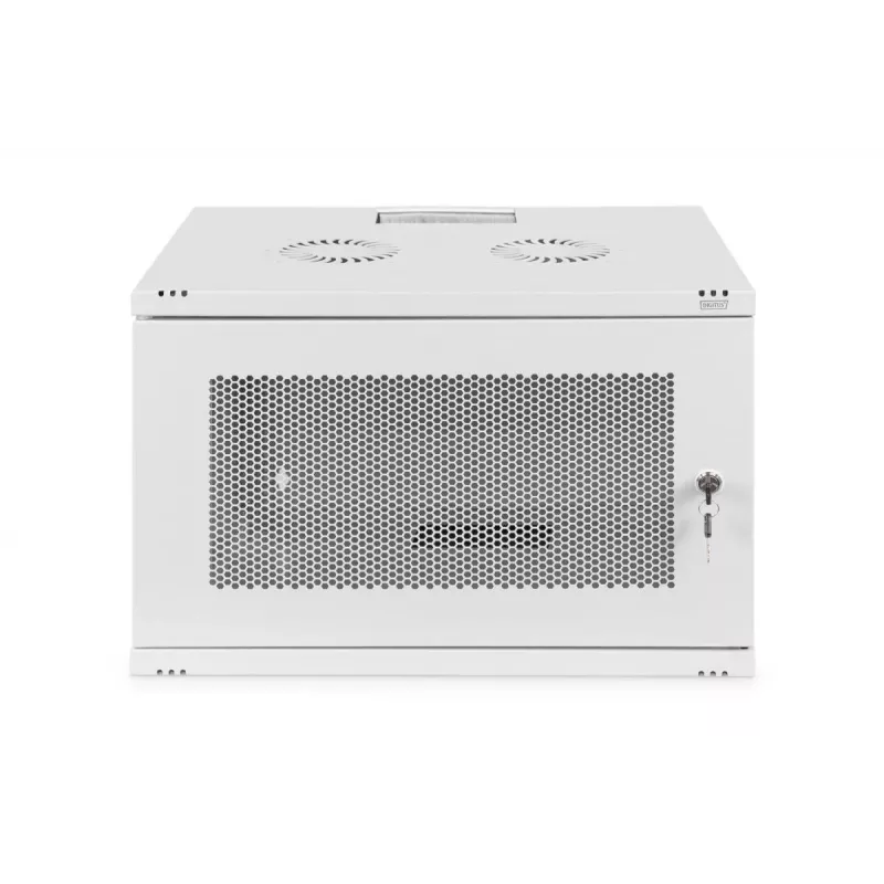 DIGITUS 7U sieninis spintos korpusas SOHO nesurinktas 370x540x400 mm perforuotos priekinės durelės pilka