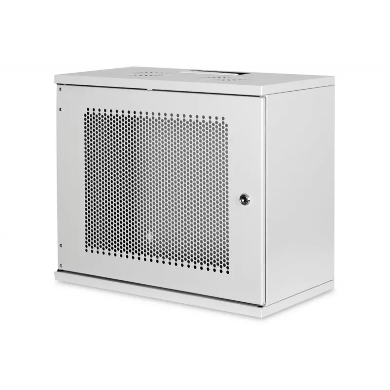 DIGITUS 9U sieninis montavimo spintos korpusas - SOHO nesurinktas 460x540x400 mm perforuotos priekinės durelės pilka