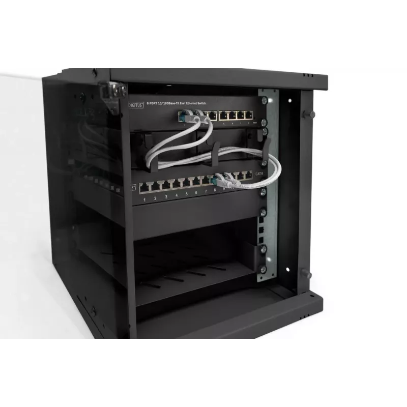 DIGITUS 10IN 6U sieninis montavimo kabinetas - SOHO PRO 325 x 315 x 300 mm juodas