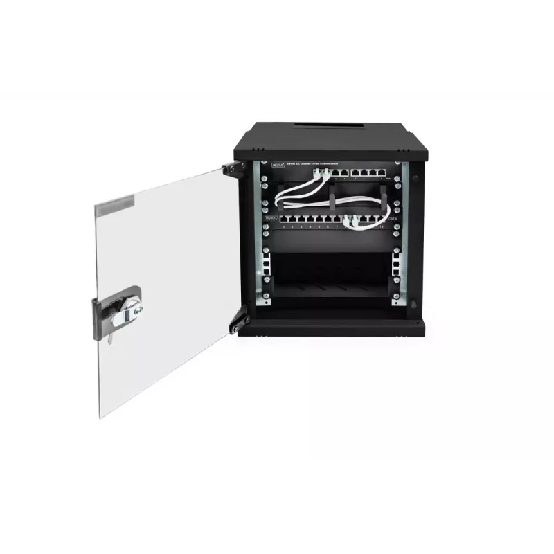 DIGITUS 10IN 6U sieninis montavimo kabinetas - SOHO PRO 325 x 315 x 300 mm juodas