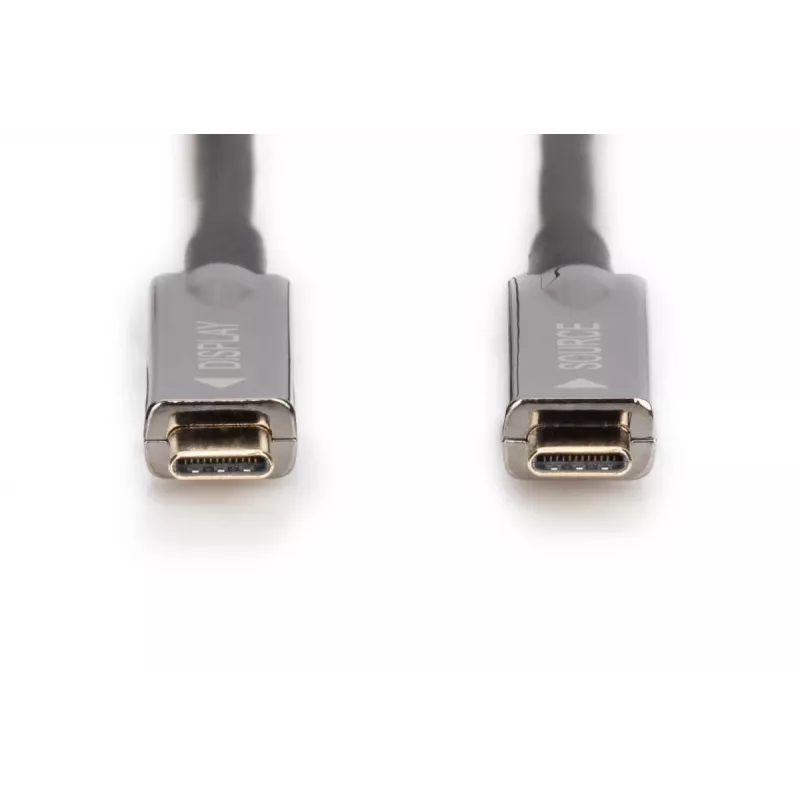 DIGITUS USB Type-C – USB Type-C AOC hibridinis šviesolaidinis kabelis 4K@60Hz USB 3.1 SPEC 20m