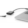 DIGITUS USB Type-C skirstytuvas, USB-C – 3,5 mm + USB-C, M/F/F, 20 cm, juodas