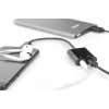DIGITUS USB Type-C skirstytuvas, USB-C – 3,5 mm + USB-C, M/F/F, 20 cm, juodas