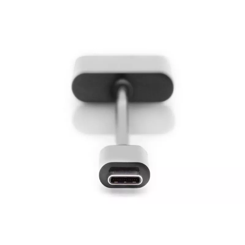 DIGITUS USB Type-C skirstytuvas, USB-C – 3,5 mm + USB-C, M/F/F, 20 cm, juodas