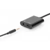 DIGITUS USB Type-C skirstytuvas, USB-C – 3,5 mm + USB-C, M/F/F, 20 cm, juodas