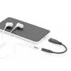DIGITUS USB Type-C garso adapterio laidas, Type-C - 3,5 mm M/F, 20 cm, garso įvestis/išvestis, 3.1 versija, CE, juoda