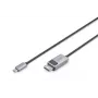 DIGITUS USB Type C į DisplayPort adapterinis kabelis 8K@30Hz HBR3 aliuminio korpusas juodas 2m