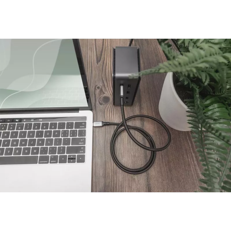 DIGITUS USB 4 jungiamasis laidas. TypeC į TypeC. AL korpusas PP pynė 8K 60Hz. PD3.0. 40Gbit/s. 1m. juoda