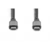 DIGITUS USB 4 jungiamasis laidas, Type-C į Type-C, AL korpusas, PP pintas, 4K@60Hz, PD3.0, 20Gbit/s, 3m, juodas