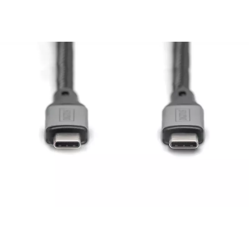 DIGITUS USB 4 jungiamasis laidas, Type-C į Type-C, AL korpusas, PP pintas, 4K@60Hz, PD3.0, 20Gbit/s, 3m, juodas